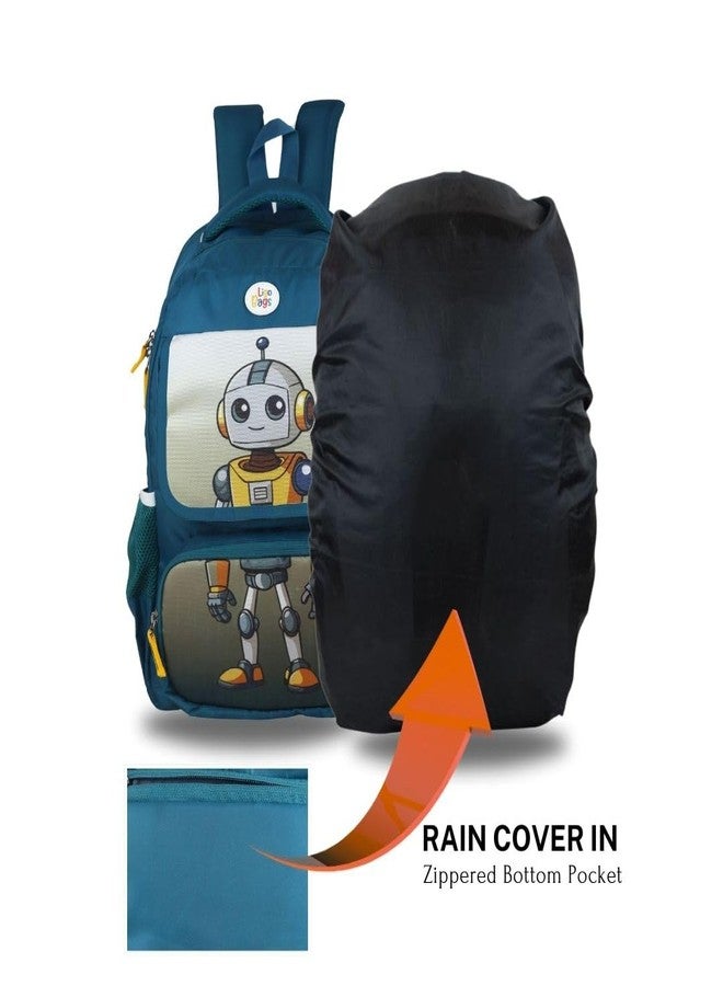 ليجو حقائب مدرسية من ليغو مقاس 16 بوصة بطبعة روبوت مستكشف الفضاء، مناسبة للأولاد والبنات | مناسبة للأطفال من الصف الأول إلى الثالث (أزرق داكن) - Image 3